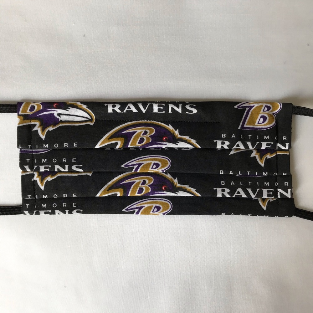 NTW - Handmade Adult Cloth Mask in Ravens Fabric
